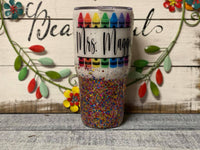 Crayon Teacher Tumbler