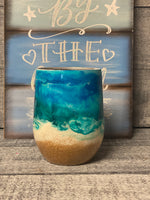 Life is better at the beach wine tumbler