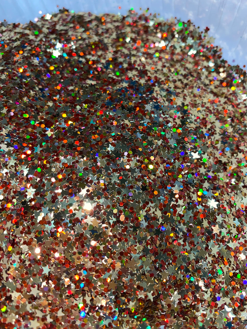 Old Gold Stars Chunky Glitter
