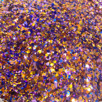Violet & Orange Chunky Glitter