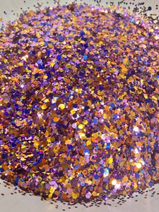 Violet & Orange Chunky Glitter