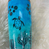 Snow Globe Sea Turtle Tumbler