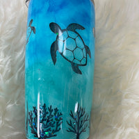 Snow Globe Sea Turtle Tumbler